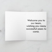 ピンクのリボンと水彩水玉模様へようこそ サンキューカード (内部)