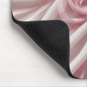 ピンクのリボンと白いチュール マウスパッド (コーナー)