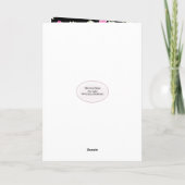 ピンクのリボンと白いデイジー カード (裏面)