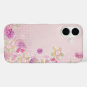 ピンクのリボンと花 Case-Mate iPhoneケース (裏面 (横))