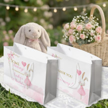 ピンクのリボンのコケットバレリーナのSome Bunny is One