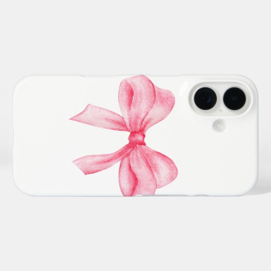 ピンクのリボンのスマホケース Case-Mate iPhoneケース (裏面 (横))