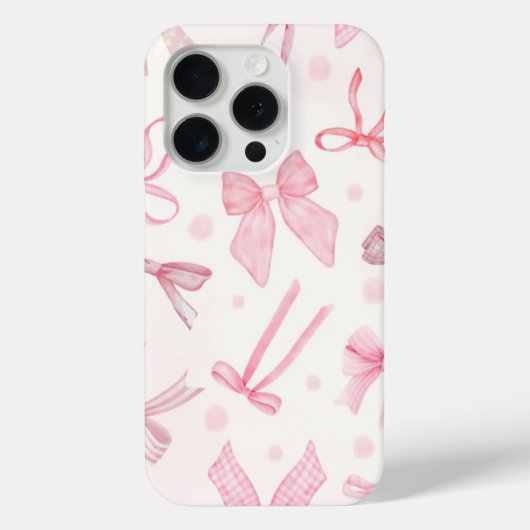 ピンクのリボンのスマホケース Case-Mate iPhoneケース (裏面)