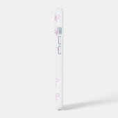 ピンクのリボンのスマホケース iPhone 15ケース (左側面)