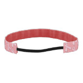 ピンクのリボンのタイル模様 アスレチックヘッドバンド (裏面)