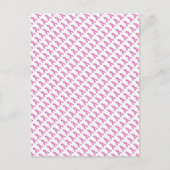 ピンクのリボンのタイル模様 ポストカード (正面)