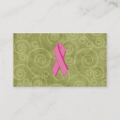 ピンクのリボンのプロフィールカードUはカスタマイズ 名刺 (裏面)