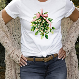 ピンクのリボンのミストルテト Tシャツ
