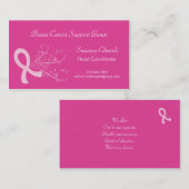 ピンクのリボンの乳癌の名刺 名刺 (正面/裏面)