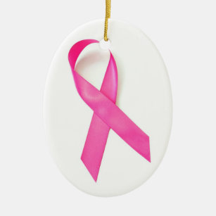 ピンクのリボンの乳癌の認識度 セラミックオーナメント
