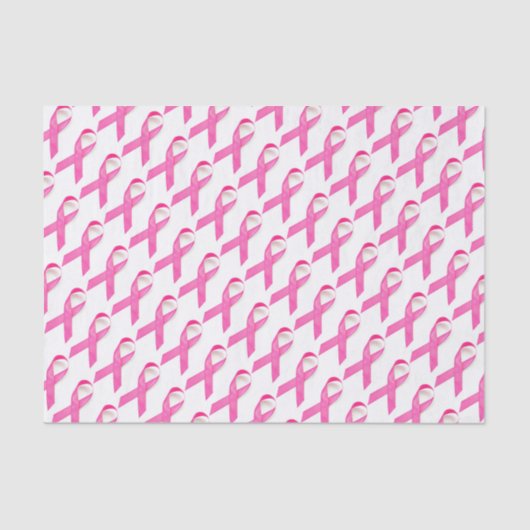 ピンクのリボンの乳癌の認識度 薄葉紙 (正面)