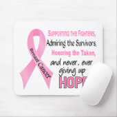 ピンクのリボンの乳癌を取られる戦闘機の生存者 マウスパッド (マウス)