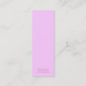 ピンクのリボンの人魚のしおり スキニー名刺 (裏面)