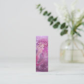 ピンクのリボンの人魚のしおり スキニー名刺 (スタンド正面)