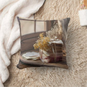 ピンクのリボンの古いラブレター クッション (ブランケット)