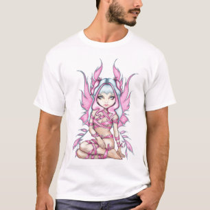 ピンクのリボンの妖精のワイシャツ Tシャツ