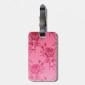 ピンクのリボンの生存者のばら色の荷物のラベル ラゲッジタグ (裏面縦)