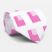 ピンクのリボンの米国旗の乳癌の認識度 ネクタイ (ロール)