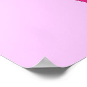 ピンクのリボンの足跡I治療のために歩く ポスター (角)