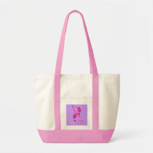 ピンクのリボンの足跡I Walk For A Cure II トートバッグ