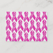 ピンクのリボンの輝きのギフト 名刺 (裏面)