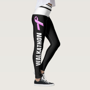 ピンクのリボンのwalkathon の乳癌の認識度 レギンス