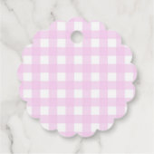 ピンクのリボンを付けたカボチャの赤ちゃんお披露目会 フェイバータグ (裏面)