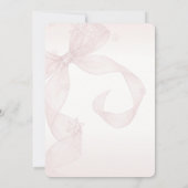 ピンクのリボンウィンター・サーティー・バースデーガール・パーティー 招待状 (裏面)