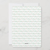 ピンクのリボンクレスト緑のヴィンテージクリスマスフォト シーズンカード (裏面)