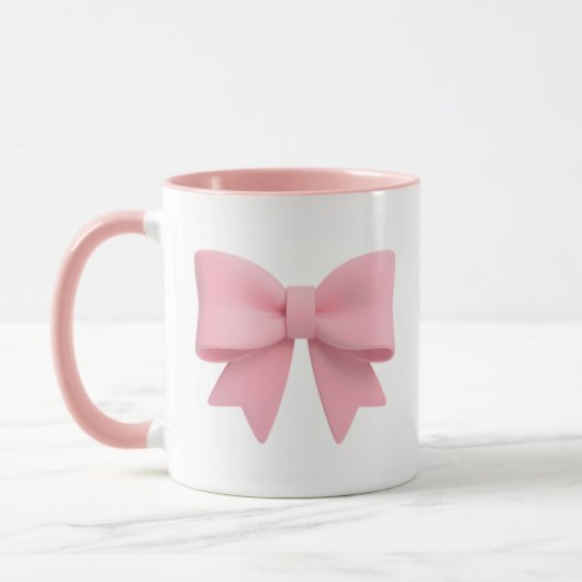 ピンクのリボンコーヒーマグ 🎀 マグカップ (左)