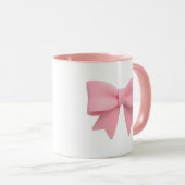 ピンクのリボンコーヒーマグ 🎀 マグカップ (正面右)