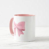 ピンクのリボンコーヒーマグ 🎀 マグカップ (正面左)