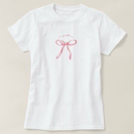 ピンクのリボンチェリーソフトガール Tシャツ