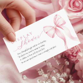 ピンクのリボンディスプレイシャワー同梱カード エンクロージャーカード