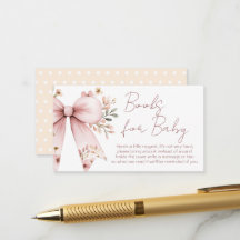 ピンクのリボンフローラルベビーシャワーのBaby Books