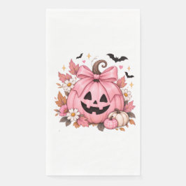 ピンクのリボン付きパンプキン・コケットハロウィン