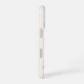 ピンクのリボン名入りギフト エレガントなコケット風デザイン iPhone 16ケース (右側面)