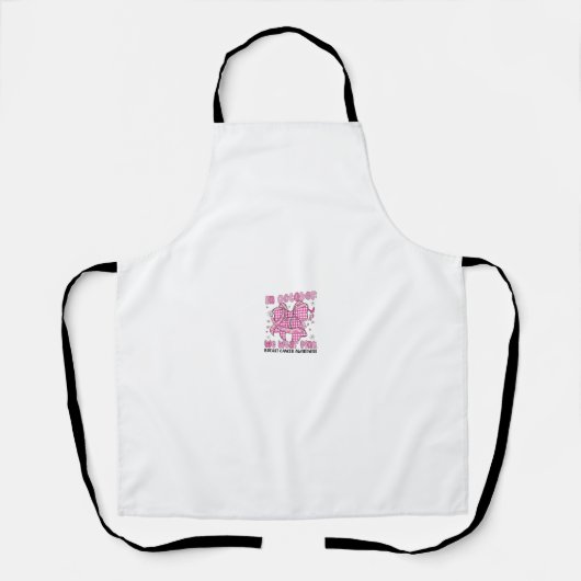 ピンクのリボン啓発活動のバウ 🎀💗 エプロン (正面)