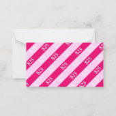 ピンクのリボン弓ビジネスのギフト$25ギフト証明書 ノートカード (裏面)