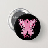 ピンクのリボン愛 缶バッジ (正面&裏面)