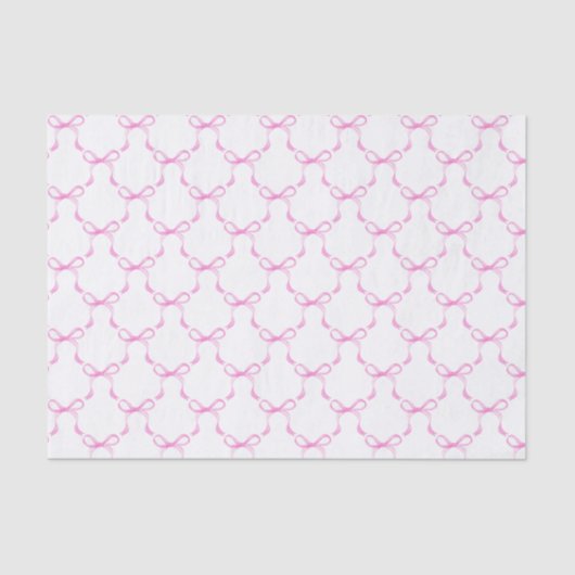 ピンクのリボン飾り 薄葉紙 (正面)