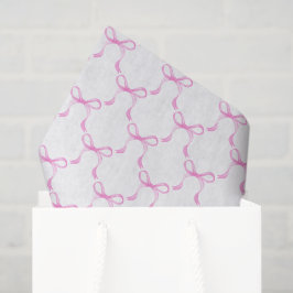 ピンクのリボン飾り 薄葉紙