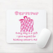 ピンクのリボン3 マウスパッド (マウス)