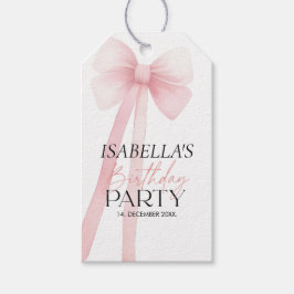 ピンクのリボン　サンキュー ギフトタグ