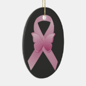 ピンクのリボン セラミックオーナメント (右)