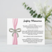 ピンクのリボン ダイヤモンド ボウ 安全対策 エンクロージャーカード (スタンド正面)