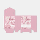 ピンクのリボン トワル フランス コケッタ おやつ ボックス (折り畳みなし)