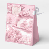 ピンクのリボン トワル フランス コケッタ おやつ ボックス (裏面サイド)