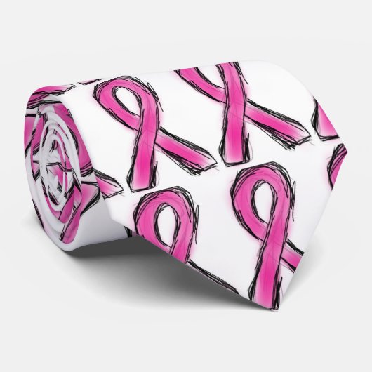 ピンクのリボン ネクタイ (ロール)