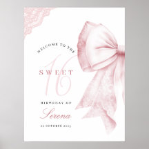 ピンクのリボン・バウ Sweet 16 誕生日